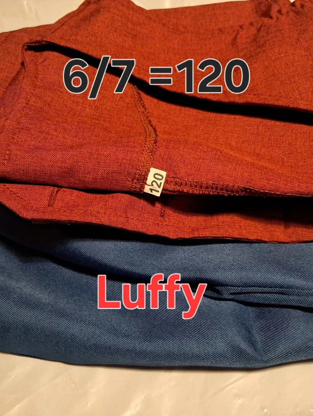 6/7 Boys Luffy From Hit Netflix Series Luffy D Monkey Costume Cosplay Brand New
